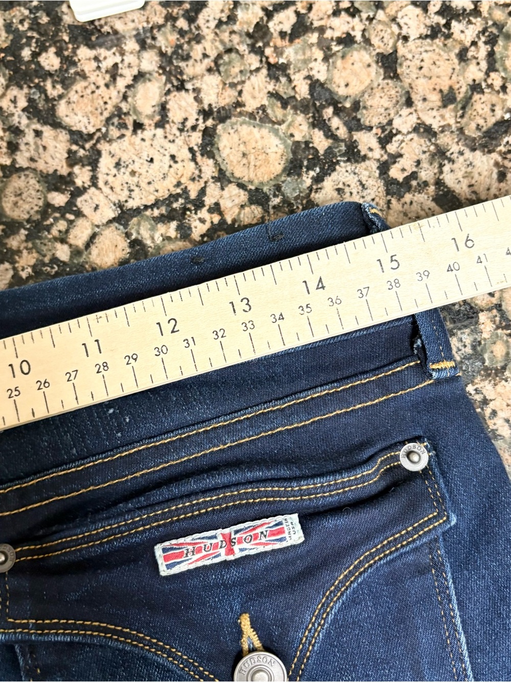 Hudson Beth Baby Boot Cut Jeans Womens Blue Mid Rise Flap Pocket Stretch Sz 29 - Picture 5 of 9